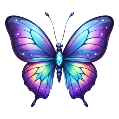 Nebula Crystal Butterfly sticker
