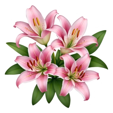 Pink lilies sticker