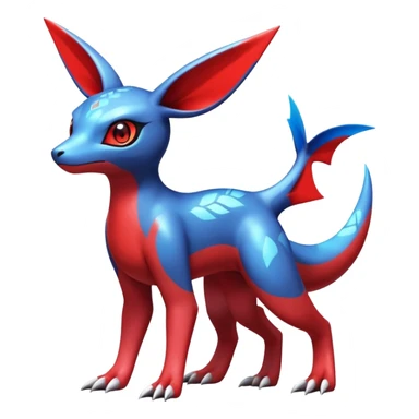  Cute Shiny Exotic Colorful Guilmon-Latias-Koraidon-Umbreon-Fakémon-hybrid-creature (full body)  sticker