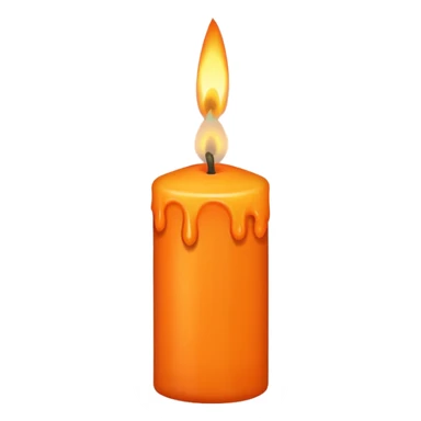 orange candle sticker