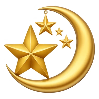Creat an Star and Crescent emoji sticker