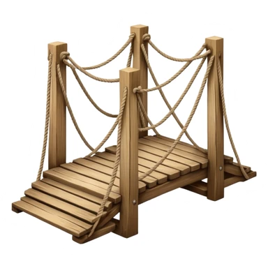 bridge made off rope and wood sticker