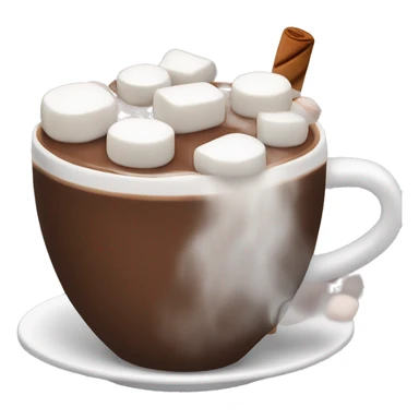 Hot chocolate with marshmallows  sticker
