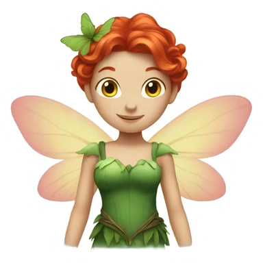 Red hair fairy sticker