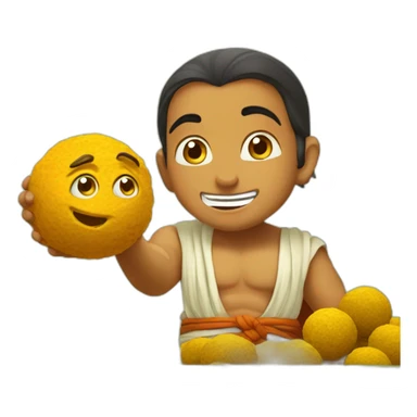 Chota bheem with laddoo sticker