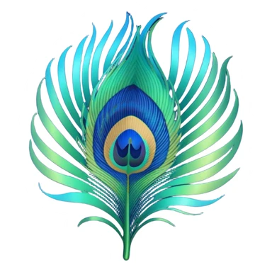 Peacock Feather small  sticker