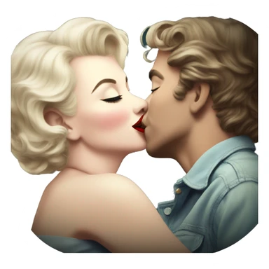 Marilyn Monroe kissing me sticker