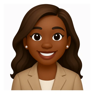 turn the second man in emoji style of the 1st image, match the facial features and match dressing style of the 2nd image, she is wearing suit sticker