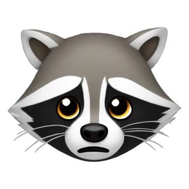 Racoon having a bad day sticker