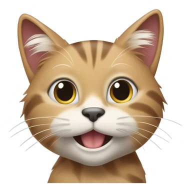 Cat scratching head  sticker