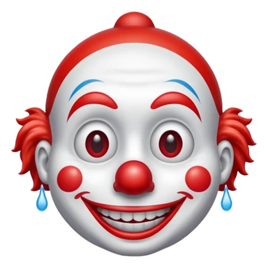 Watery eyes emoji and Merge with 🤡  sticker