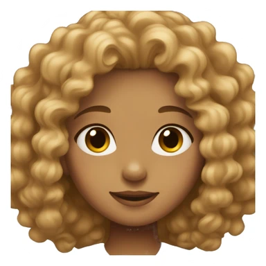 Girl with liht brown curlyhair sticker