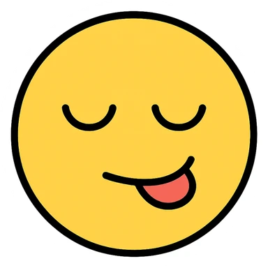 face with eyes closed and biting lower lip sticker