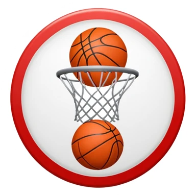 traffic sign style emoji indicating no playing basketball sticker
