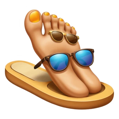 foot with sunglasses sticker