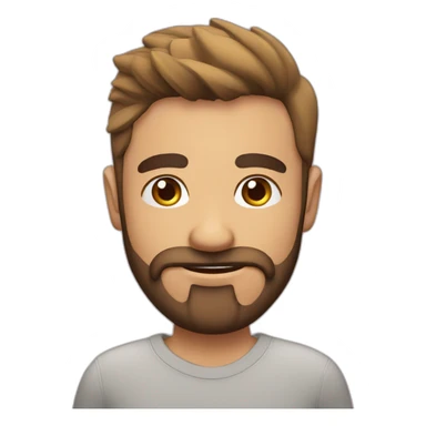 Chico sin pelo con barba fotografo sticker