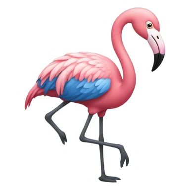 Blue flamingo  sticker