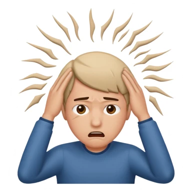 Hitting head against wall sticker