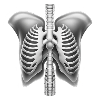 Human Chest X-ray film sticker