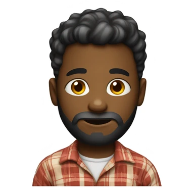 bearded boy in plaid pajamas sticker