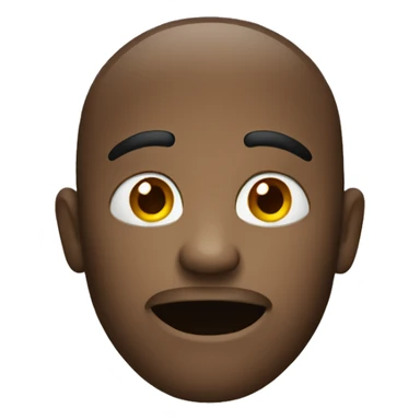 Emoji with dark circle  sticker