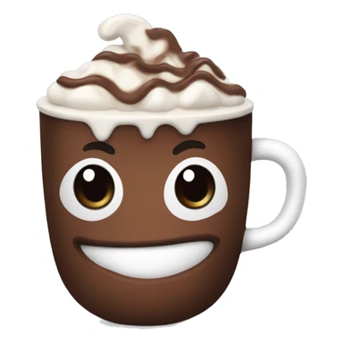 Hot chocolate with cream sticker