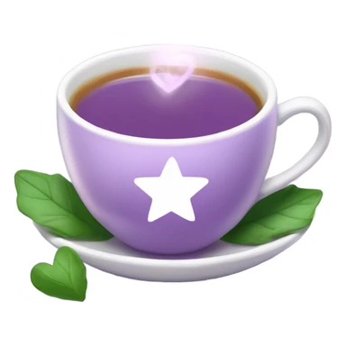 Fragrant New Year's tea Starbux with a lilac heart and the name Kirill sticker