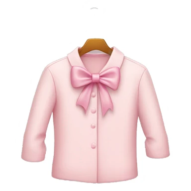 Light pink clothes, hanger with bow sticker