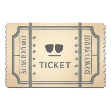 Admission one ticket sticker