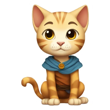 Cute Aang as a cat full body sticker