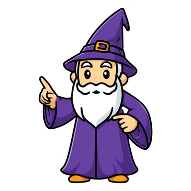 wizard pointing sticker