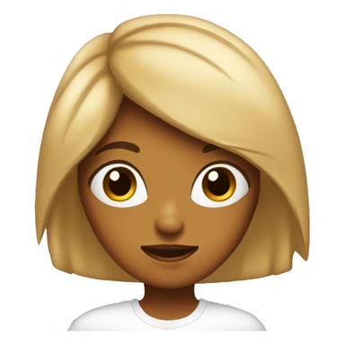 chica con pelo marrón, ojos castaños y pecas. sticker