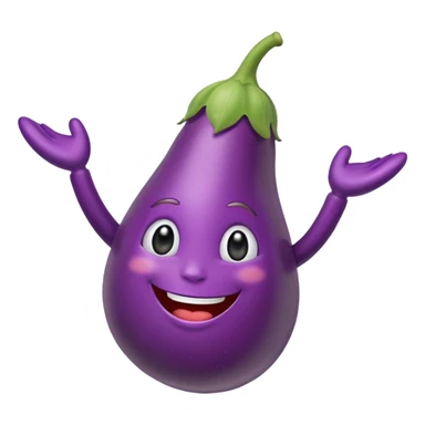 dancing eggplant sticker