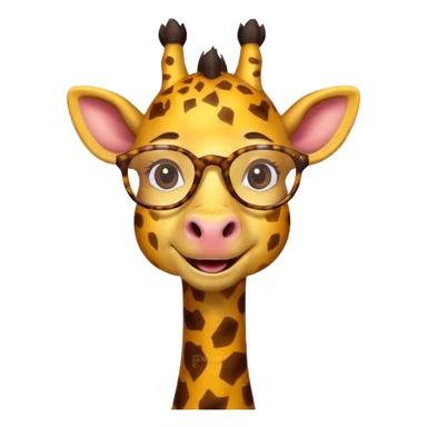 giraffe with glasses sticker