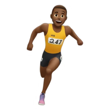 crouch start in sprint run sticker