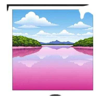 Australia pink lake image in professional look sticker