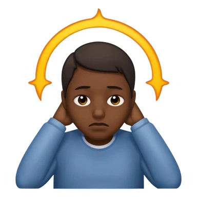 slumped tired person with dark circles under eyes, showing burnout, iOS emoji style sticker