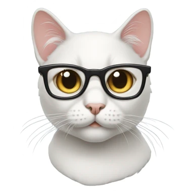 cat with black glasses sticker