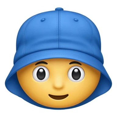 A blue cap upside down  sticker