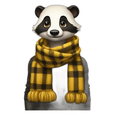 badger scarf hufflepuff sticker