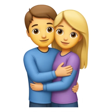 couples hug sticker