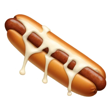Sausage with cream dripping  sticker