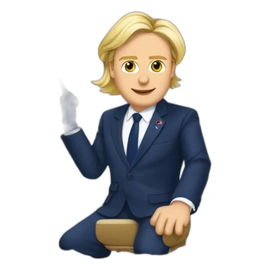 Emanuel Macron sur marine le pen sticker
