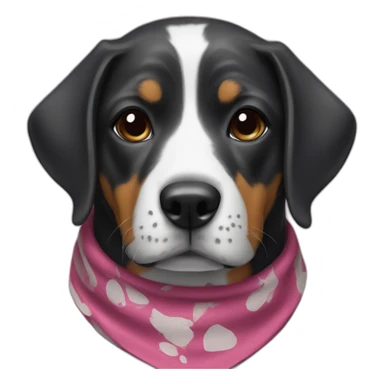 dog wearing bandana sticker