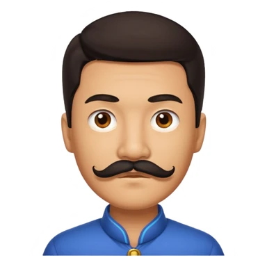 withh a chinese mustache sticker