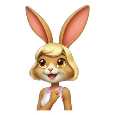 Lola Bunny gossiping sticker