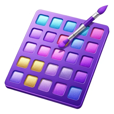 glitter purple art pincel pallet sticker