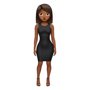 Tight and short black bodycon dress sticker