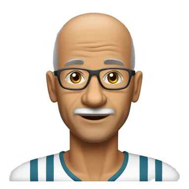 65yo man tennis bald sticker