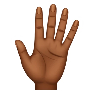 4 fingers up brown sticker
